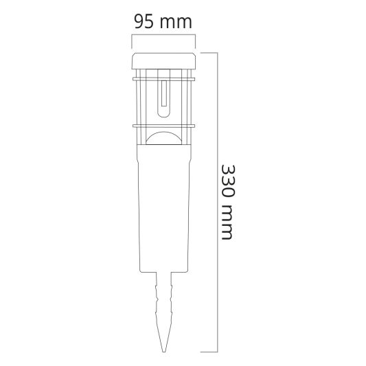 Solar priklamp Saturn met warm wit licht