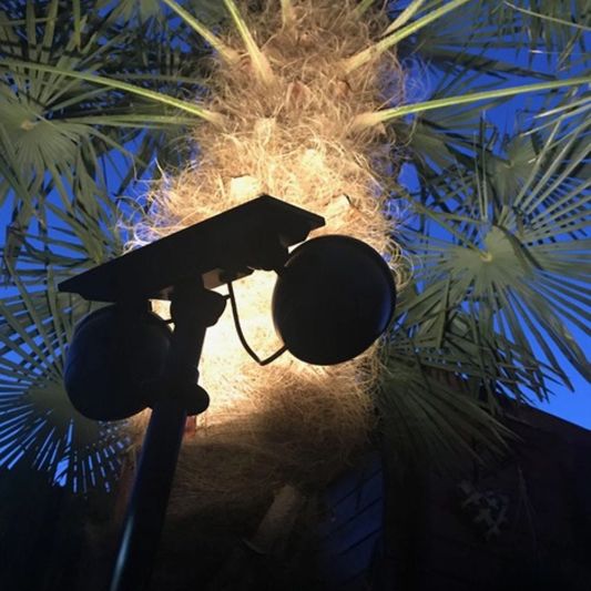 Solar priklamp Vision met twee spots en 5 lichtstanden - Set van 2