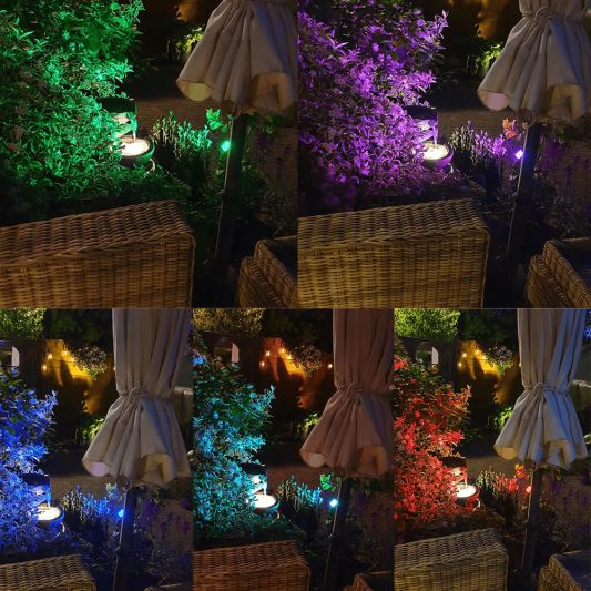 Solar RGBW multicolor breedstraler Rainbow met afstandsbediening