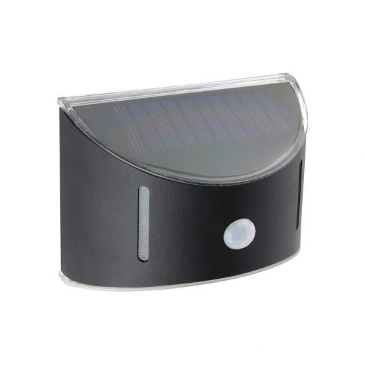 Solar RVS buitenlamp Glare met bewegingssensor - Moderne wandlamp op zonne-energie