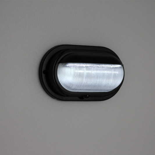 Solar sensorlamp Bullet met los solarpaneel zwart