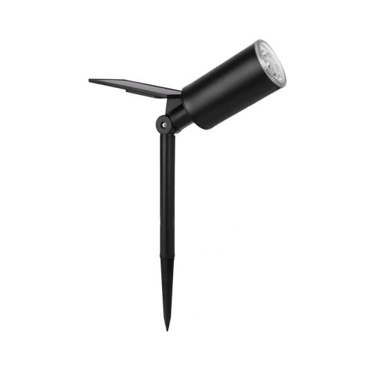 Solar spot Accent voordeelset met grondspies RVS warm wit