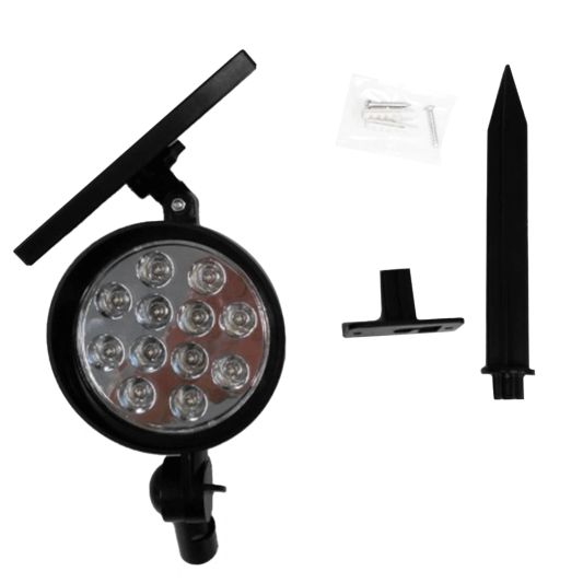 Solar spot Flood voor wandmontage of grondspies - buitenlamp op zonne energie