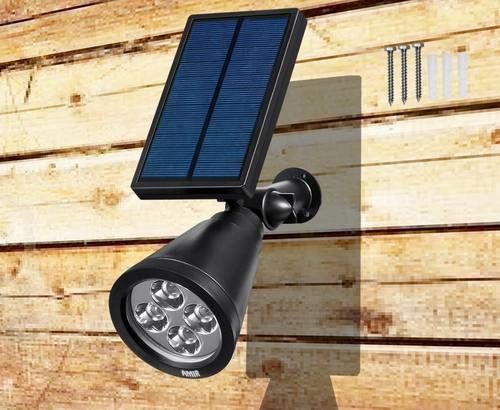 Solar wandspot Highlight voor wandmontage of grondspies - buitenlamp op zonne energie