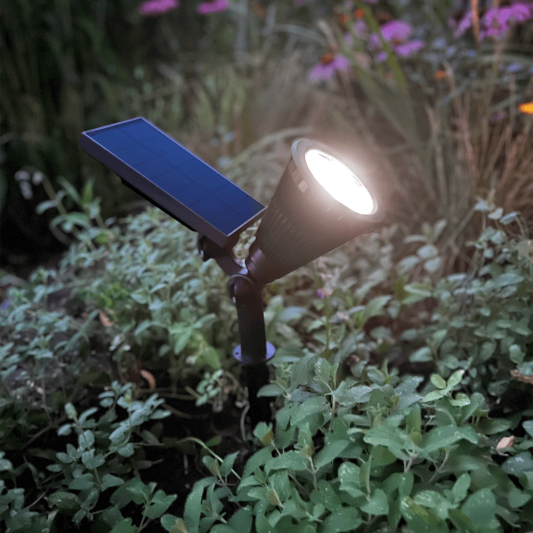 Solar spot Highlight voor wandmontage of grondspies - buitenlamp op zonne energie