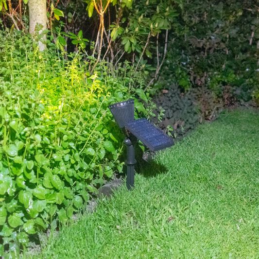 Solar spot Highlight voor wandmontage of grondspies - buitenlamp op zonne energie