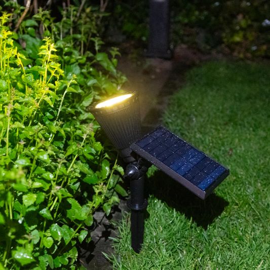 Solar spot Highlight voor wandmontage of grondspies - buitenlamp op zonne energie