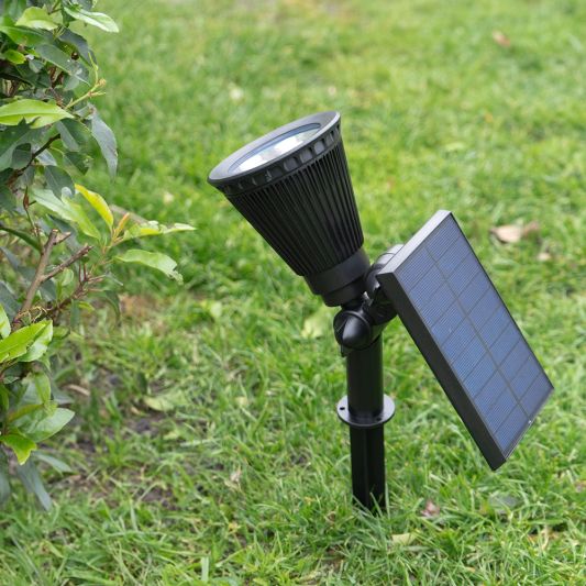 Solar spot Highlight voor wandmontage of grondspies - warm wit licht