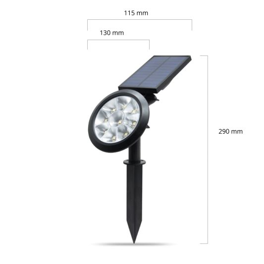 Solar spot Sunny Dual White tuinspot met grondspies - 4 stuks