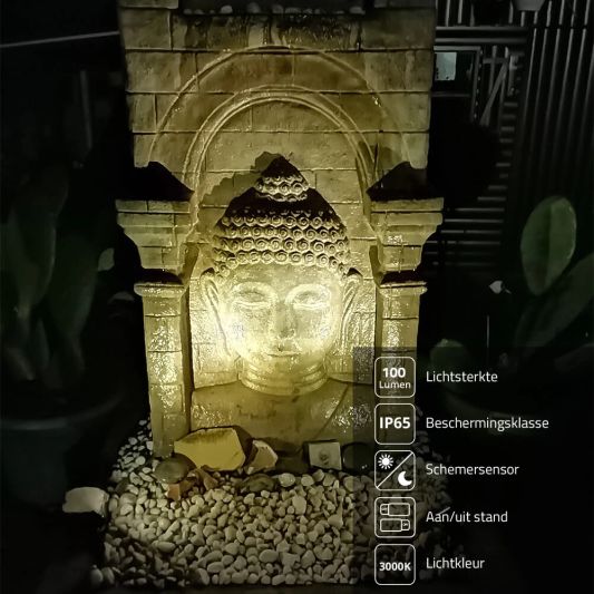 Solar spot Twins met twee spots en los solarpaneel