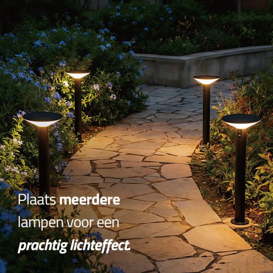 Solar staande lamp Lyon - USB-C oplaadbaar - Met bewegingssensor