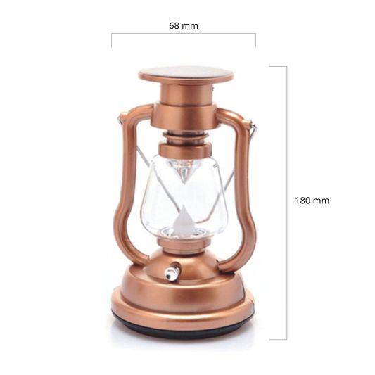 Solar storm windlicht OiL Op zonne energie kleur brons