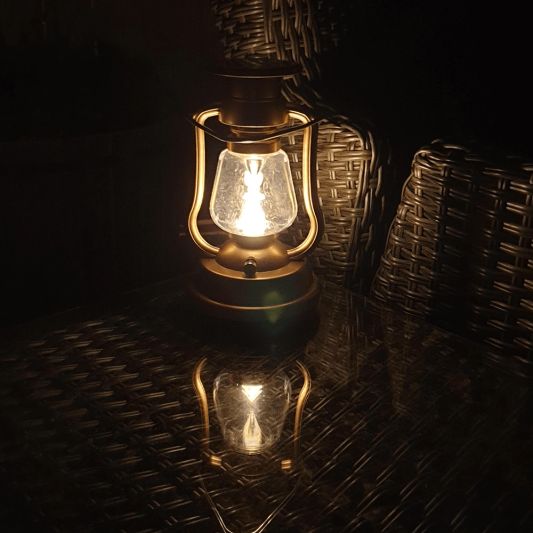 Solar storm windlicht OiL Op zonne energie kleur brons