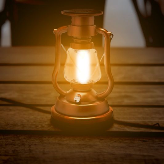 Solar storm windlicht OiL Op zonne energie kleur brons