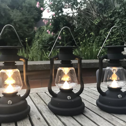 Solar storm windlicht OiL op zonne energie kleur zwart