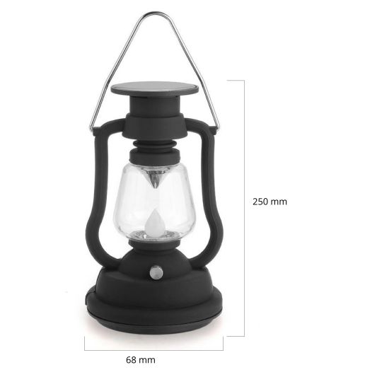 Solar storm windlicht OiL op zonne energie kleur zwart