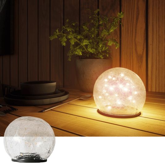 Solar tafel- en priklamp Comet met warm wit licht - 30 ledjes op zonne-energie