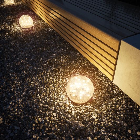 Solar tafel- en priklamp Comet met warm wit licht - 30 ledjes op zonne-energie