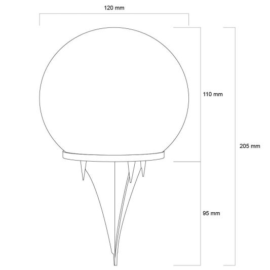 Solar tafel- en priklamp Comet met warm wit licht - Voordeelset van 2 (small + medium)