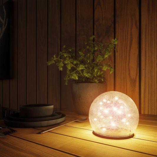 Solar tafel- en priklamp Comet met warm wit licht - Voordeelset van 2 (small + medium)