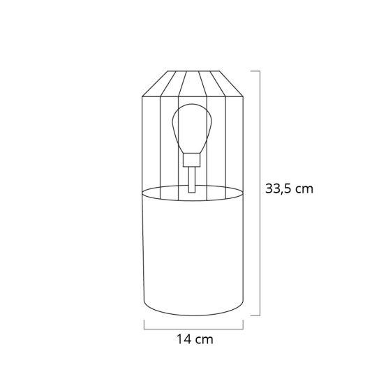 Solar tafellamp Circus op zonne energie met filament led lamp