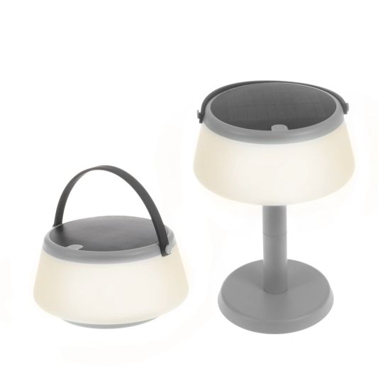 Solar tafellamp Malmo op zonne energie grijs