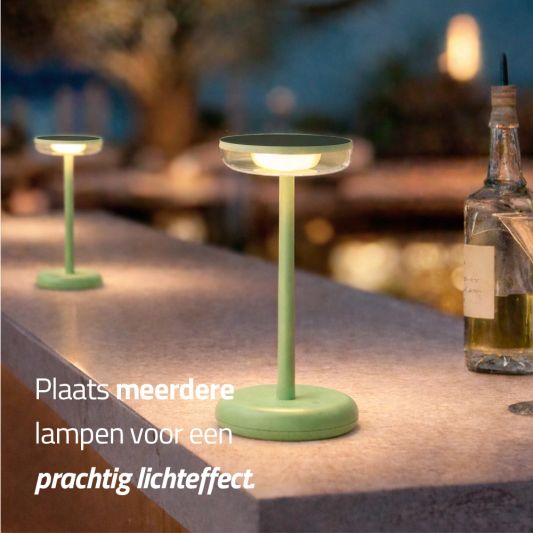 Solar tafellamp Vita - touch dimbaar in warm wit - Groen