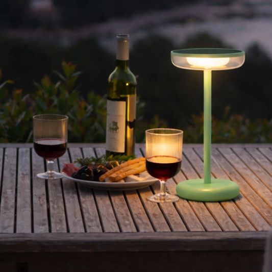 Solar tafellamp Vita - touch dimbaar in warm wit - Groen