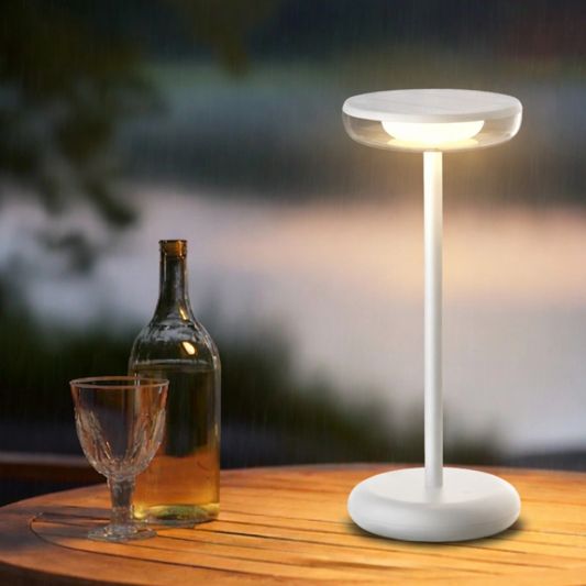 Solar tafellamp Vita - touch dimbaar in warm wit - Wit