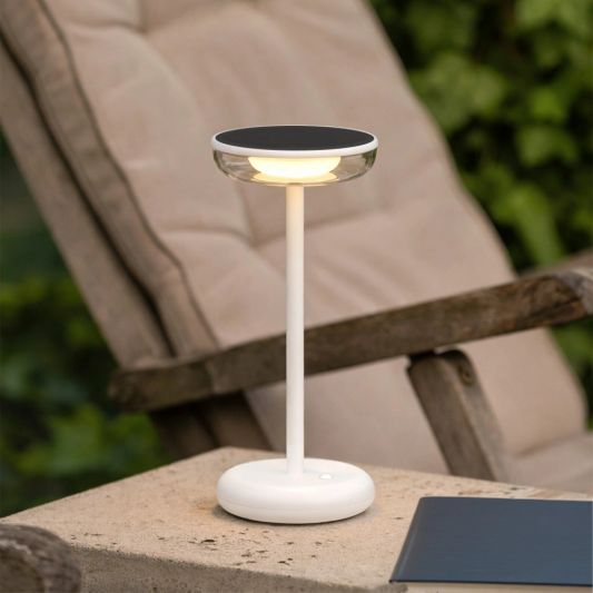 Solar tafellamp Vita - touch dimbaar in warm wit - Wit