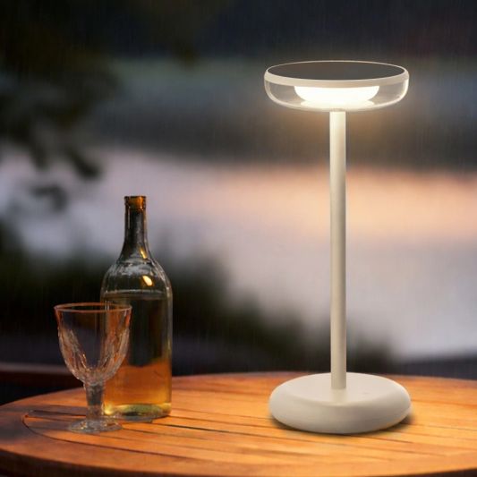 Solar tafellamp Vita - touch dimbaar in warm wit - Zandkleur