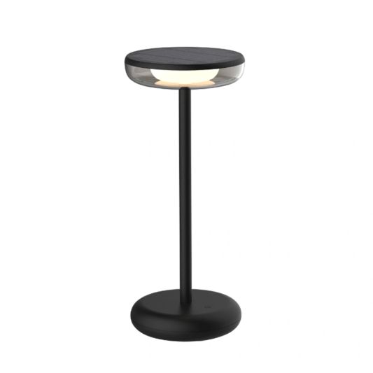 Solar tafellamp Vita - touch dimbaar in warm wit - Zwart