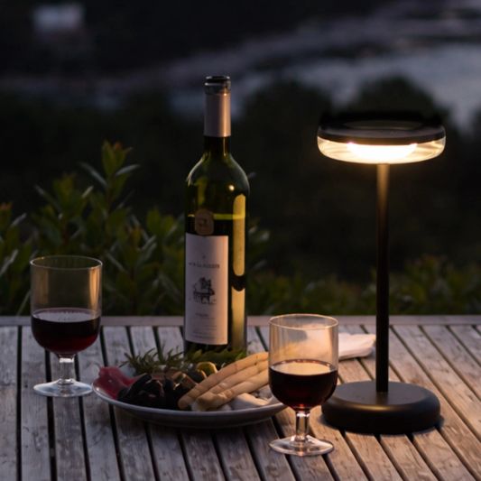 Solar tafellamp Vita - Zwart - Voordeelset van 2