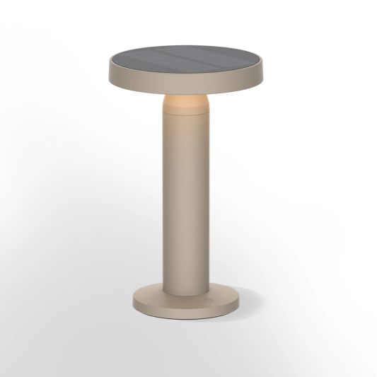 Solar tafellamp VIVRO - touch dimbaar - warm wit - Zandkleur