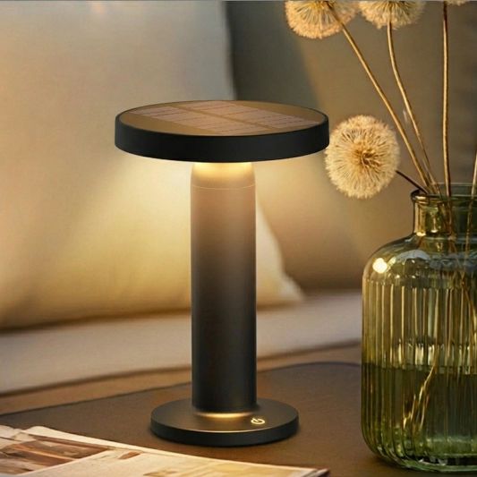 Solar tafellamp VIVRO - touch dimbaar - warm wit - Zwart