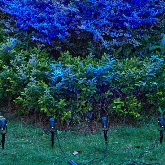 Solar tuinspots Double Twins met 4 slimme RGB spots en los zonnepaneel - Bedienen via de Smart Life app