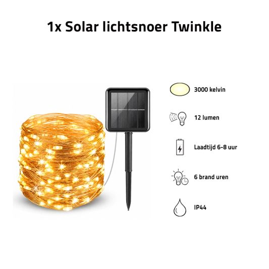 Solar tuinverlichtingsset | Compleet pakket voor uw balkon | 4-delig