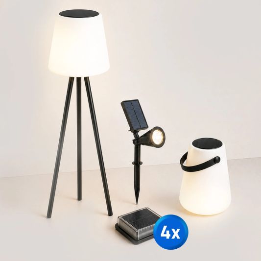 Solar tuinverlichtingsset | Compleet pakket voor uw terras | 7-delig