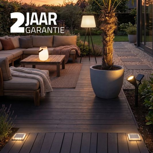 Solar tuinverlichtingsset | Compleet pakket voor uw terras | 7-delig