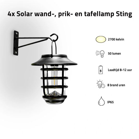 Solar tuinverlichtingsset | Compleet pakket voor uw tuin II | 5-delig