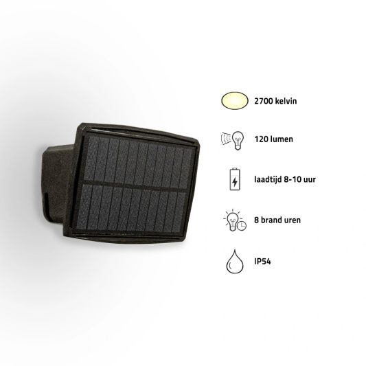 Solar up down wandlamp Njord met warm wit licht - Voordeelset van 4