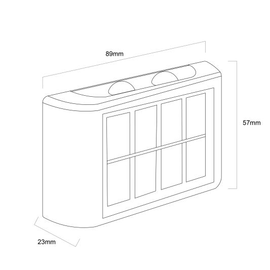 Solar up down wandlamp Sasha op zonne-energie - Zwarte buitenlamp met warm wit licht - Set van 2
