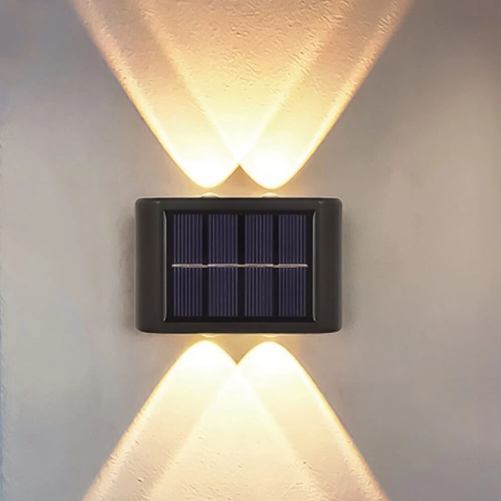 het doel lus elektrode Solar up down wandlamp zwart op zonne-energie | Warm wit licht -  SolarlampKoning