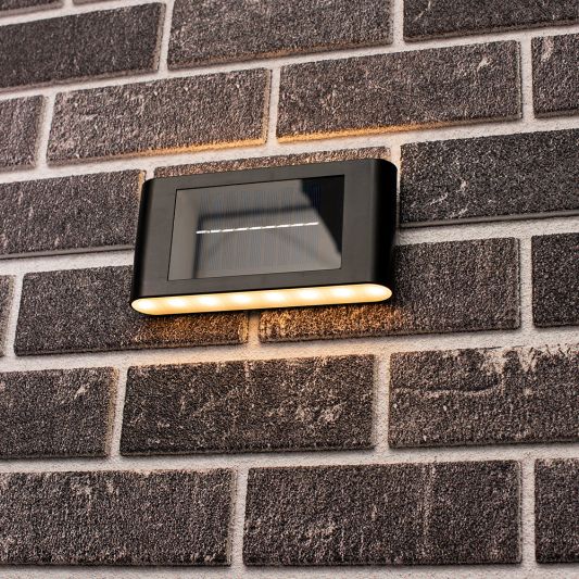 Solar up down wandlamp Tube met warm wit licht