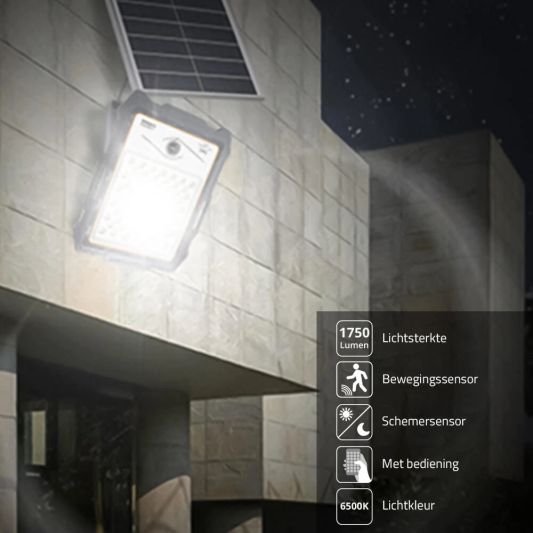 Solar veiligheidslamp Focus met camera en los zonnepaneel