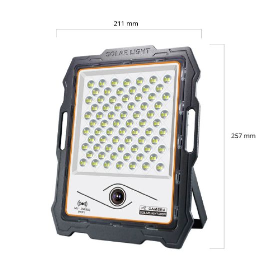 Solar veiligheidslamp Focus met camera en los zonnepaneel