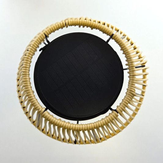 Solar vloerlamp Maris - USB-C oplaadbaar - Rotan-look - Met afstandsbediening