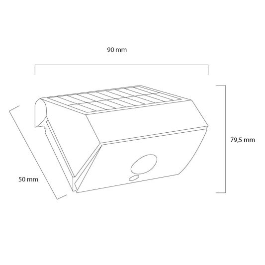 Solar Wandlamp Beam met schemer- en bewegingssensor op zonne-energie set van 4 stuks