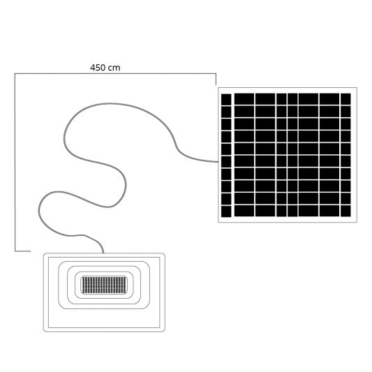 Solar wandlamp Capital III met los zonnepaneel