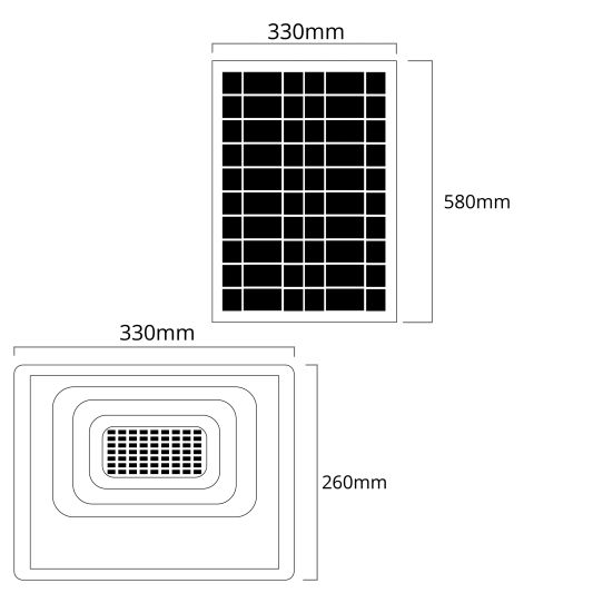 Solar wandlamp Capital IV met los zonnepaneel